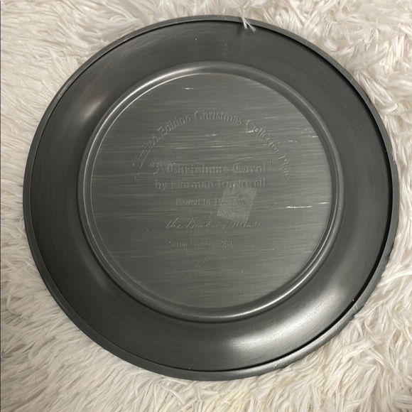 Vintage Norman Rockwell Dickens Plate #1546 A Christmas Story Decorative Pewter - Picture 2 of 3